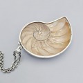 Colier cu pandant statement manufacturat în argint cu inedit pandant melc oceanic Nautilus | Bali - Indonezia cca. 1990 - 2000