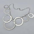 Colier statement design minimalist contemporan din argint | Italia anii 2000