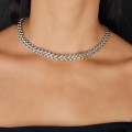 Elegant colier rad-du-cou modernist din argint  | new old stock