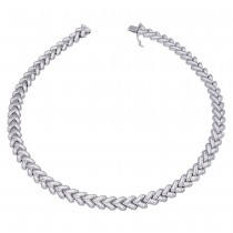 Elegant colier rad-du-cou modernist din argint  | new old stock