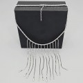 Colier statement fringe collar din argint rodinat | new old stock 2020s