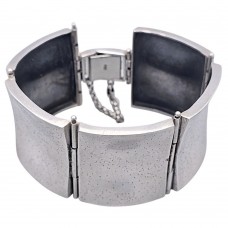 Impresionantă brățară manchette din argint masiv | Spania cca.1990 - 2000