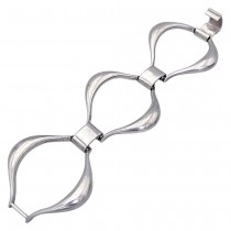 Brățară statement mid-century Space Age " Fluida " din argint masiv | atelier Arezzo | cca. 1960 - 1970 