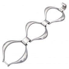 Brățară statement mid-century Space Age " Fluida " din argint masiv | atelier Arezzo | cca. 1960 - 1970 