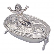 Casetă miniaturală din argint în manieră neoclasică | atelier Davide Ventrella - Roma | cca. 1940 - 1950