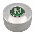 Cutiuță de perioadă Art Deco din argint emailat champlevè & monogramă " M N " | atelier G. Ciardetti - Firenze | cca. 1940