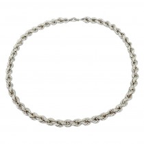 Colier statement din argint împletit în torsadă amplu volumizată | preloved