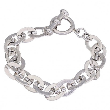 Brățară statement chainmaille design contemporan din argint masiv | anii 2000