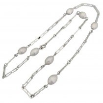 Colier statement modernist din argint texturat | new old stock