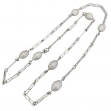 Colier statement modernist din argint texturat | new old stock