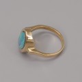 lnel  modernist manufacturat în aur galben 18k decorat  opal natural australian | atelier ArtAntik Gallery 2025