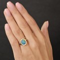lnel  modernist manufacturat în aur galben 18k decorat  opal natural australian | atelier ArtAntik Gallery 2025