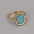 lnel  modernist manufacturat în aur galben 18k decorat  opal natural australian | atelier ArtAntik Gallery 2025