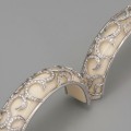 Brățară bangle din aur alb 18k  decorată  diamante naturale 2.5 ct și elemente detașabile din rășină nobilă | anii 2000