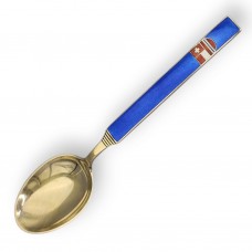 Linguriță scandinavă din argint aurit și emailat  champleve| atelier Th. Marthinsen - Norvegia