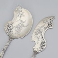 Set de tacâmuri neo-rococo din argint pentru servirea și porționarea tortului | atelier Moussani Storm - Paris cca.1900