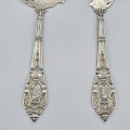 Set de tacâmuri neo-rococo din argint pentru servirea și porționarea tortului | atelier Moussani Storm - Paris cca.1900