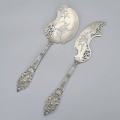 Set de tacâmuri neo-rococo din argint pentru servirea și porționarea tortului | atelier Moussani Storm - Paris cca.1900