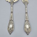 Set de tacâmuri neo-rococo din argint pentru servirea și porționarea tortului | atelier Moussani Storm - Paris cca.1900