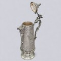 Monumentală carafă din argint masiv în stil neobaroc pentru servirea vinului | atelier Milano cca,1945
