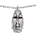 Remarcabil colier statement modernist mid-century din argint masiv cu impresionant pandant Archaeology Revival | atelier Ottaviani cca. 1960