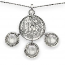 Colier din argint accesorizat cu un spectaculos pandant religios scandinav tradițional suedez | atelier Larssell, 1992 