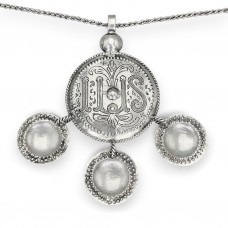 Colier din argint accesorizat cu un spectaculos pandant religios scandinav tradițional suedez | atelier Larssell, 1992 