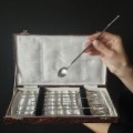 Serviciu Art Deco pentru cocktail - set de paie-linguri din argint |  cca. 1930