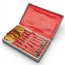 Serviciu de lingurițe din argint pentru desert  | atelier sovietic Tallin cca. 1955