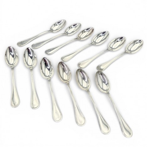 Serviciu de 12 lingurițe demitasse din argint pentru ceai și cafea | atelier Padova cca. 1970