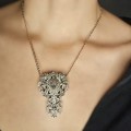 Colier de epocă georgiană din aur roșu 14k și  argint cu diamante naturale 1.26 CT | cca. 1780 Marea Britanie