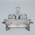 Monumentală olivieră din argint 950  și cristal în manieră Louis XVI - Empire | Regatul Lombardo Veneto cca.1850