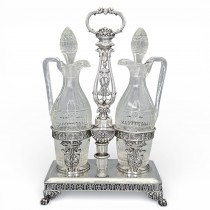 Monumentală olivieră din argint 950  și cristal în manieră Louis XVI - Empire | Regatul Lombardo Veneto cca.1850