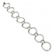 Brățară modernistă de perioadă mid-century din argint masiv | cca. 1965