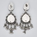 Impresionanți cercei etnici indieni manufacturați în argint | Mayura | colecția RĂDĂCINI 