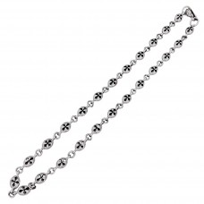 Colier statement unisex din argint masiv decorat cu motive creștine | colecția RĂDĂCINI