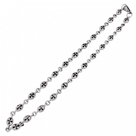 Colier statement unisex din argint masiv decorat cu motive creștine | colecția RĂDĂCINI