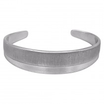 Brățară Fossil din argint masiv cu accente texturate | preloved  