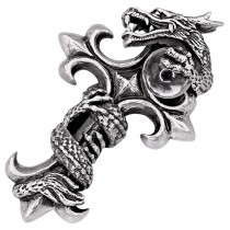 Pandant statement Gothic Revival din argint masiv decorat cu o sferă din cuarț alb | colecția RĂDĂCINI