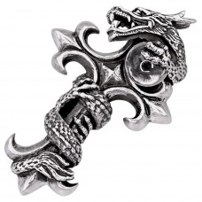 Pandant statement Gothic Revival din argint masiv decorat cu o sferă din cuarț alb | colecția RĂDĂCINI