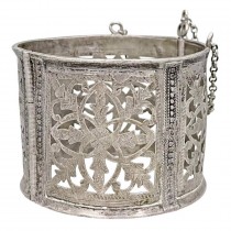 Veche brățară anklet amazigh manufacturată în argint  | Tunisia cca. 1920 - 1930