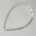 Colier choker mesh din argint texturat decorat prin gravare cu meandre grecești | cca. 1980 - 1990