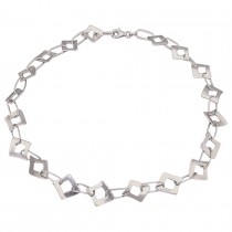 Rafinat colier design contemporan din argint rodinat | Italia