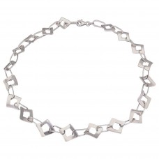 Rafinat colier design contemporan din argint rodinat | Italia