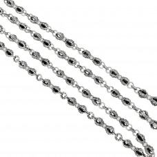 Colier statement ssautoir din argint masiv cu zale stilizate sub forma simbolului amuletic  Vajra Dorje | colecția RĂDĂCINI