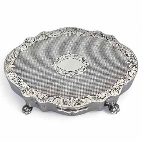 Casetă de bijuterii din argint în manieră neo-baroc florentină | atelier Sirigatti Franco - Firenze