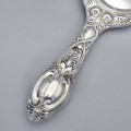 Oglindă de mână Art Nouveau din argint sterling și cristal bizotat | atelier Levi & Salaman - Birmingham anul 1903
