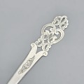 Coupe-papier din argint masiv de perioadă Belle Epoque decorat prin ajurare și gravare manuală | cca. 1900