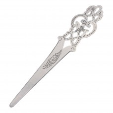 Coupe-papier din argint masiv de perioadă Belle Epoque decorat prin ajurare și gravare manuală | cca. 1900