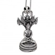 Colier accesorizat cu pandant amuletic Buddha din argint masiv | colecția RĂDĂCINI